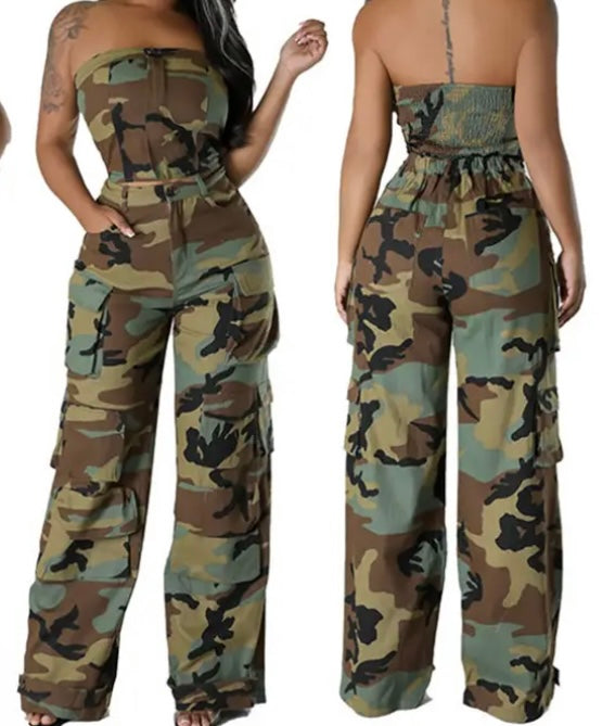 Camo 2 Piece Pants Set